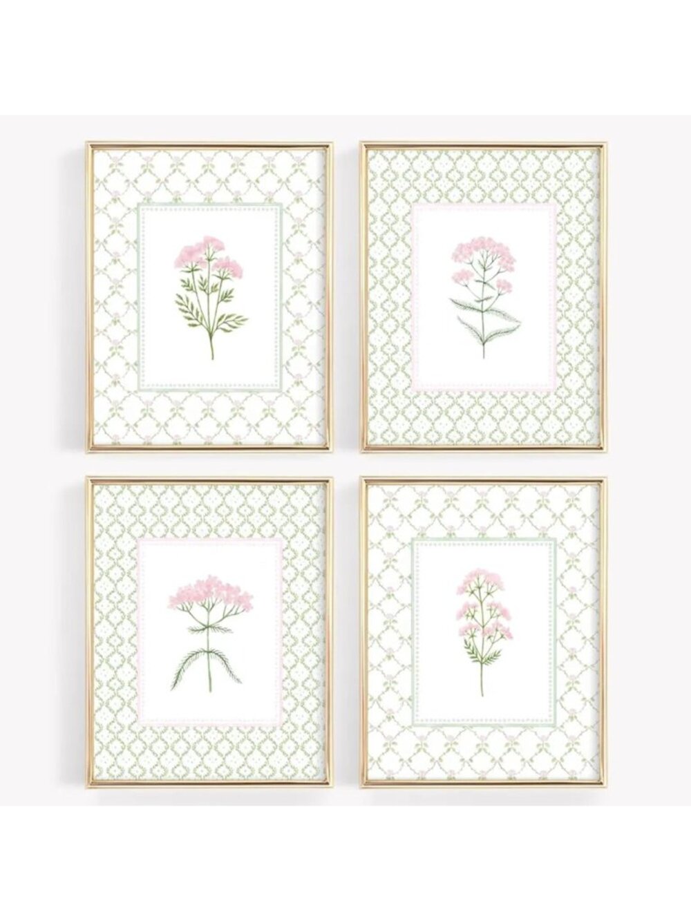 Floral Nursery Wall Art - Wildflower Canvas Decor for Baby Girl's Room, 12x16